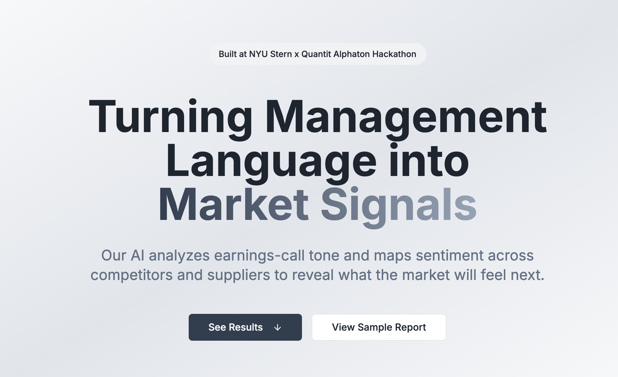 Earnings Call Bot Preview